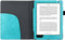 imoshion E-reader Hoesje - Geschikt voor Kobo Aura H2O Edition 2 - Luxe Effen Bookcase - Turquoise