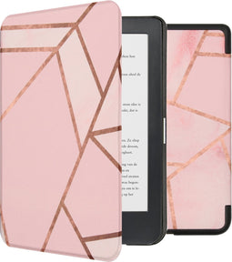 imoshion E-reader Hoesje - Geschikt voor Kobo Clara HD - Design Sleepcover Bookcase - Pink Graphic