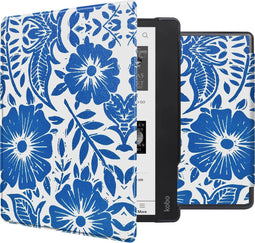 imoshion E-reader Hoesje - Geschikt voor Kobo Elipsa 2E - Design Sleepcover Bookcase - Flower Tile