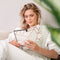 imoshion E-reader Hoesje - Geschikt voor Kobo Libra H2O - Design Slim Hard Case Sleepcover Bookcase met stand - White Graphic