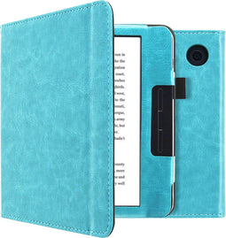 imoshion E-reader Hoesje - Geschikt voor Kobo Libra H2O - Vegan Leather Bookcase - Lichtblauw