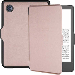 imoshion E-reader Hoesje - Geschikt voor Tolino Shine 4, Kobo Clara 2E - Slim Hard Case Sleepcover Bookcase - Rosé Goud