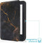 imoshion E-reader Hoesje - Geschikt voor Tolino Shine 4, Kobo Clara 2E - Design Slim Soft Case Sleepcover Bookcase - Black Marble