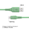imoshion Geschikt voor Lightning naar USB A Kabel - 1 meter - Oplaadkabel geschikt voor iPhone 11/12/13/14 - Stevig gevlochten materiaal - Groen