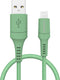 imoshion Geschikt voor Lightning naar USB A Kabel - 1 meter - Oplaadkabel geschikt voor iPhone 11/12/13/14 - Stevig gevlochten materiaal - Groen