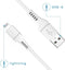 imoshion Geschikt voor Lightning naar USB A Kabel - 3 meter - Snellader & Datasynchronisatie - Oplaadkabel geschikt voor iPhone 11/12/13/14 - Stevig gevlochten materiaal - Wit
