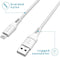 imoshion Geschikt voor Lightning naar USB A Kabel - 3 meter - Snellader & Datasynchronisatie - Oplaadkabel geschikt voor iPhone 11/12/13/14 - Stevig gevlochten materiaal - Wit
