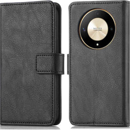 iMoshion Hoesje Geschikt voor Honor Magic 6 Lite Hoesje Met Pasjeshouder - iMoshion Luxe Bookcase - Zwart