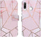 iMoshion Hoesje Geschikt voor Huawei P30 Lite Hoesje Met Pasjeshouder - iMoshion Design Softcase Bookcase - Goud / Roze / Pink Graphic