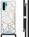 iMoshion Hoesje Geschikt voor Huawei P30 Pro Hoesje Met Koord - iMoshion Design Hoesje met Koord - Wit / Meerkleurig / Goud / White Graphic