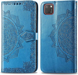 iMoshion Hoesje Geschikt voor Huawei Y5p Hoesje Met Pasjeshouder - iMoshion Mandala Bookcase - Turquoise