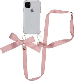 iMoshion Hoesje Geschikt voor iPhone 11 Hoesje Met Koord - iMoshion Backcover met koord - Satijn - Transparant