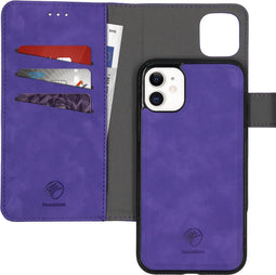 iMoshion Hoesje Geschikt voor iPhone 11 Hoesje Met Pasjeshouder - iMoshion Uitneembare 2-in-1 Luxe Bookcase - Paars