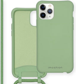 iMoshion Hoesje Geschikt voor iPhone 11 Pro Hoesje Met Koord - iMoshion Color Backcover met afneembaar koord - Groen