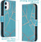 iMoshion Hoesje Geschikt voor iPhone 12 Mini Hoesje Met Pasjeshouder - iMoshion Design Softcase Bookcase - Goud / Meerkleurig / Blauw / Blue Graphic