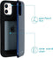 iMoshion Hoesje Geschikt voor iPhone 12 Mini Hoesje Met Pasjeshouder - iMoshion Backcover met pashouder - Donkerblauw