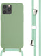 iMoshion Hoesje Geschikt voor iPhone 12 Pro / 12 Hoesje Met Koord - iMoshion Siliconen hoesje met koord - Groen