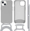 iMoshion Hoesje Geschikt voor iPhone 13 Hoesje Met Koord - iMoshion Color Backcover met afneembaar koord - Grijs