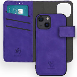 iMoshion Hoesje Geschikt voor iPhone 13 Mini Hoesje Met Pasjeshouder - iMoshion Uitneembare 2-in-1 Luxe Bookcase - Paars