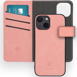 iMoshion Hoesje Geschikt voor iPhone 13 Mini Hoesje Met Pasjeshouder - iMoshion Uitneembare 2-in-1 Luxe Bookcase - Roze