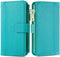 iMoshion Hoesje Geschikt voor iPhone 13 Mini Hoesje Met Pasjeshouder - iMoshion Luxe Portemonnee - Turquoise