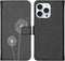 iMoshion Hoesje Geschikt voor iPhone 13 Pro Hoesje Met Pasjeshouder - iMoshion Design Softcase Bookcase - Zwart / Dandelion