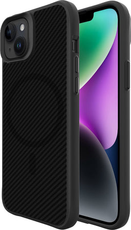 iMoshion Hoesje Geschikt voor iPhone 14 Hoesje - iMoshion Rugged Hybrid Carbon Case Geschikt voor MagSafe - Zwart