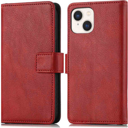 iMoshion Hoesje Geschikt voor iPhone 14 Plus Hoesje Met Pasjeshouder - iMoshion Luxe Bookcase - Rood