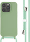 iMoshion Hoesje Geschikt voor iPhone 14 Pro Hoesje Met Koord - iMoshion Siliconen hoesje met koord - Groen