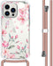 iMoshion Hoesje Geschikt voor iPhone 14 Pro Hoesje Met Koord - iMoshion Design Hoesje met Koord - Roze / Blossom Watercolor