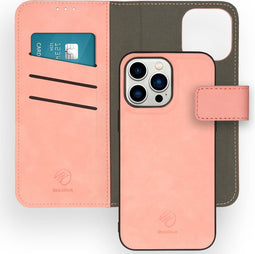 iMoshion Hoesje Geschikt voor iPhone 14 Pro Max Hoesje Met Pasjeshouder - iMoshion Uitneembare 2-in-1 Luxe Bookcase - Roze