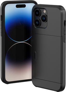 iMoshion Hoesje Geschikt voor iPhone 14 Pro Max Hoesje - Ruimte voor 2 pasjes - iMoshion Backcover met pasjeshouder - Zwart