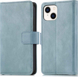 iMoshion Hoesje Geschikt voor iPhone 15 Hoesje Met Pasjeshouder - iMoshion Luxe Bookcase - Lichtblauw