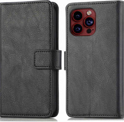 iMoshion Hoesje Geschikt voor iPhone 15 Pro Hoesje Met Pasjeshouder - iMoshion Luxe Bookcase - Zwart
