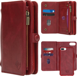 iMoshion Hoesje Geschikt voor iPhone 8 Plus / 7 Plus / 6 Plus / 6s Plus Hoesje Met Pasjeshouder - iMoshion 2-in-1 Wallet Bookcase - Rood