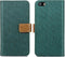 iMoshion Hoesje Geschikt voor iPhone SE (2016) / 5 / 5s Hoesje Met Pasjeshouder - iMoshion Luxe Canvas Bookcase - Groen