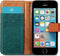 iMoshion Hoesje Geschikt voor iPhone SE (2016) / 5 / 5s Hoesje Met Pasjeshouder - iMoshion Luxe Canvas Bookcase - Groen