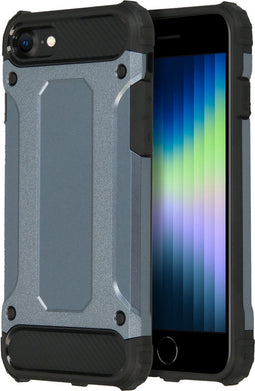 iMoshion Hoesje Geschikt voor iPhone SE (2022) / SE (2020) / 8 / 7 Hoesje - iMoshion Rugged Xtreme Backcover - Donkerblauw