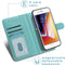 iMoshion Hoesje Geschikt voor iPhone SE (2022) / SE (2020) / 8 / 7 Hoesje Met Pasjeshouder - iMoshion Luxe Portemonnee - Turquoise