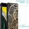 iMoshion Hoesje Geschikt voor iPhone SE (2022) / SE (2020) / 8 / 7 Hoesje Met Koord - iMoshion Design Hoesje met Koord - Goud / Zwart / Golden Leaves