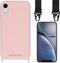 iMoshion Hoesje Geschikt voor iPhone Xr Hoesje Met Koord - iMoshion Color Backcover met koord - Nylon Strap - Roze
