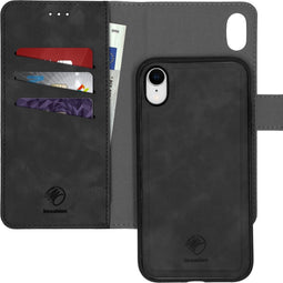 iMoshion Hoesje Geschikt voor iPhone Xr Hoesje Met Pasjeshouder - iMoshion Uitneembare 2-in-1 Luxe Bookcase - Zwart