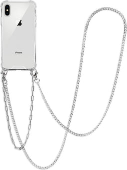 iMoshion Hoesje Geschikt voor iPhone Xs / X Hoesje Met Koord - iMoshion Backcover met koord + armband - Ketting - Transparant
