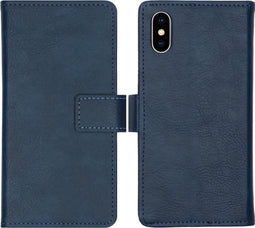 iMoshion Hoesje Geschikt voor iPhone Xs / X Hoesje Met Pasjeshouder - iMoshion Luxe Bookcase - Donkerblauw