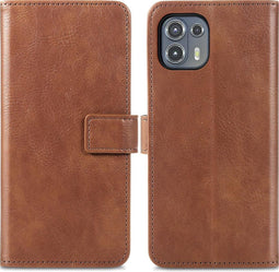 iMoshion Hoesje Geschikt voor Motorola Edge 20 Lite Hoesje Met Pasjeshouder - iMoshion Luxe Bookcase - Bruin