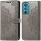 iMoshion Hoesje Geschikt voor Motorola Edge 30 Hoesje Met Pasjeshouder - iMoshion Mandala Bookcase - Grijs