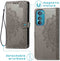 iMoshion Hoesje Geschikt voor Motorola Edge 30 Hoesje Met Pasjeshouder - iMoshion Mandala Bookcase - Grijs