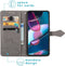 iMoshion Hoesje Geschikt voor Motorola Edge 30 Pro / Edge Plus (2022) Hoesje Met Pasjeshouder - iMoshion Mandala Bookcase - Grijs