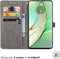 iMoshion Hoesje Geschikt voor Motorola Edge 40 Hoesje Met Pasjeshouder - iMoshion Mandala Bookcase - Grijs