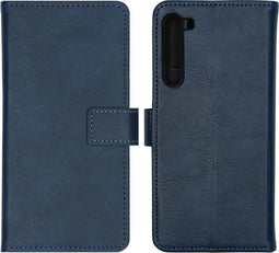 iMoshion Hoesje Geschikt voor Motorola Edge Hoesje Met Pasjeshouder - iMoshion Luxe Bookcase - Donkerblauw